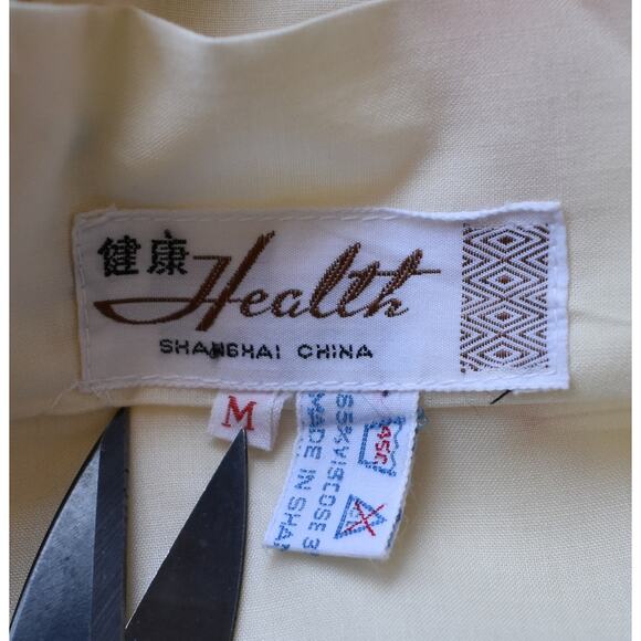 Vintage 80s Embroidered Rayon Blend Wrap Robe, Knee Length, New with Tags, NWT - Picture 10 of 10